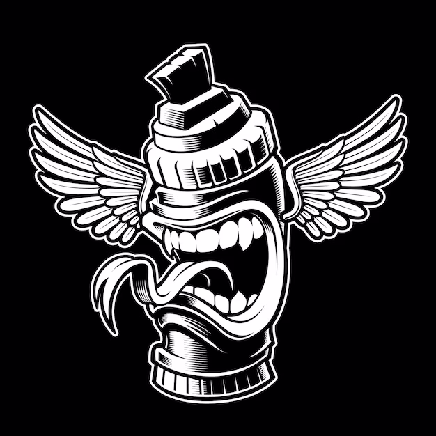 Dibujo de Spray con dientes